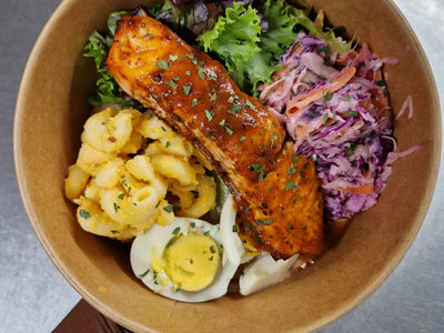 BBQ Jerk Salmon Salad Bowl